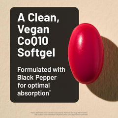 NatureWise CoQ10 with BioPerine label emphasizes enhanced absorption for better uptake.
