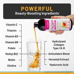 NatureWise Liquid Collagen label closeup showing I and III peptides.