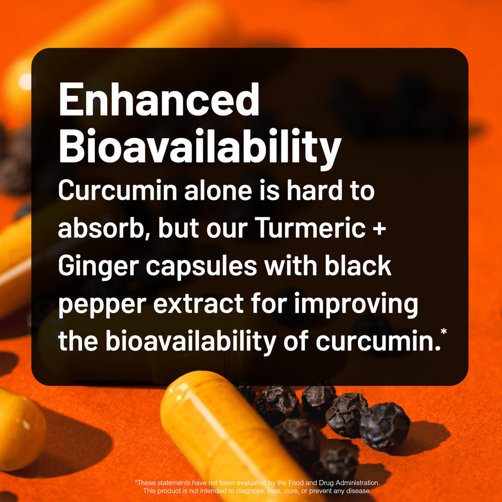 NatureWise ingredients panel infographic emphasizes turmeric extract and ginger root.