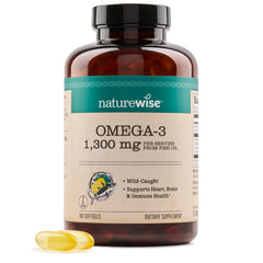 NatureWise Ultra Omega-3 bottle front for easy daily supplementation.