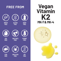 NatureWise Vitamin K2 ingredients label highlighting VitaMK7 fermentation source