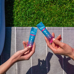 NatureWorks HydroMATE fruit punch packets travel-ready hydration for workouts.