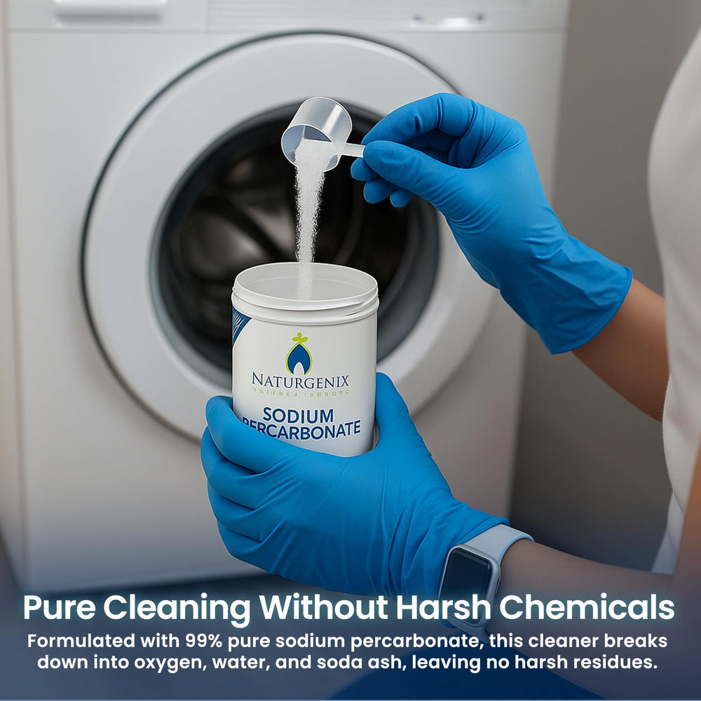 Naturgenix multi surface cleaning on tile and glass with chlorine-free formula