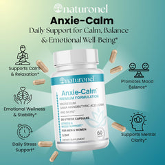 Naturonel Anxie-Calm capsules closeup for daytime calm.