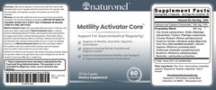 Naturonel Motility Activator Core capsules alongside a healthy meal.
