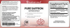 Naturonel saffron bottle with water and morning light suggests daily routine.