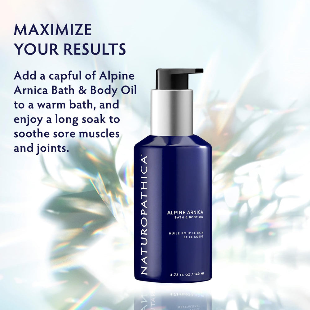 Naturopathica Alpine Arnica Bath & Body Oil features nourishing sunflower oil.