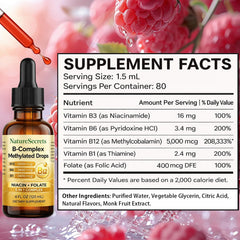 NATURESECRETS B-Complex drops with dropper enables easy, mess-free daily dosing.