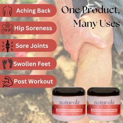Naturulz Ultimate Healing Cream hand-application illustrates simple daily use.