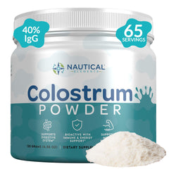Nautical Elements Pure Colostrum Powder 130g jar for daily use.