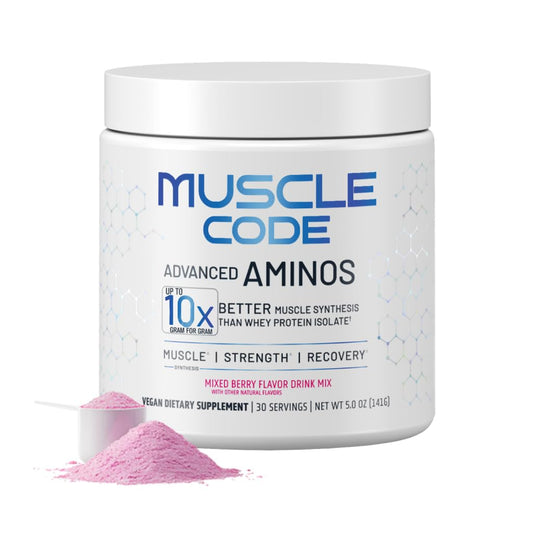 NAUTILUS Muscle Code essential amino bottle showing premium packaging for athletes seeking fast recovery