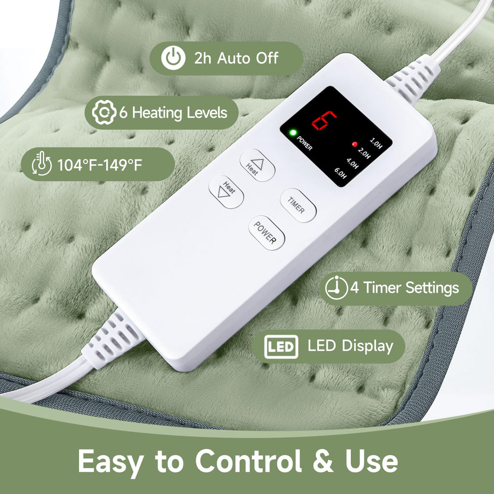 NBKLS heating pad features four timer options for convenient sessions
