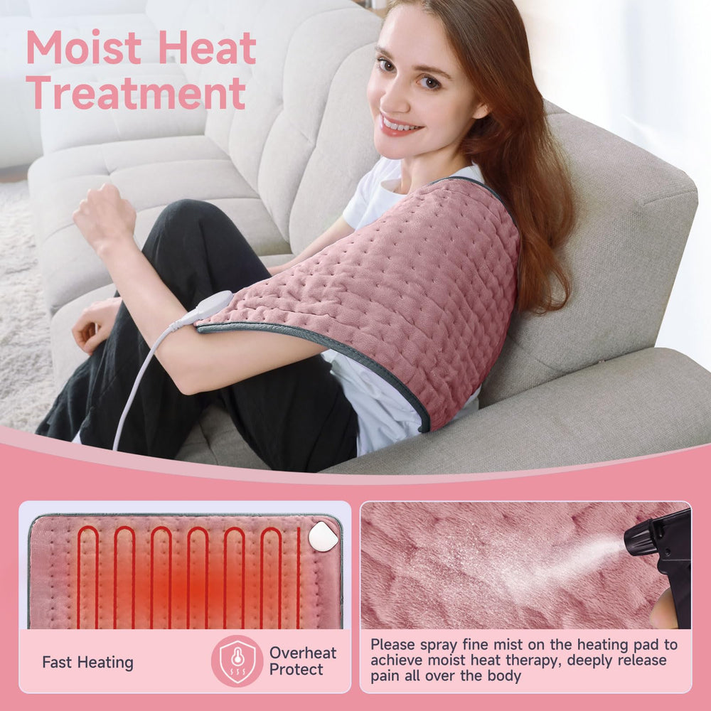 NBKLS heating pad with four timer options for automatic shut-off safety