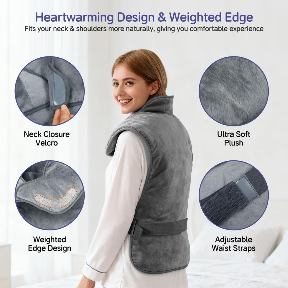 NBKLS heating pad wearable design stays securely in place.