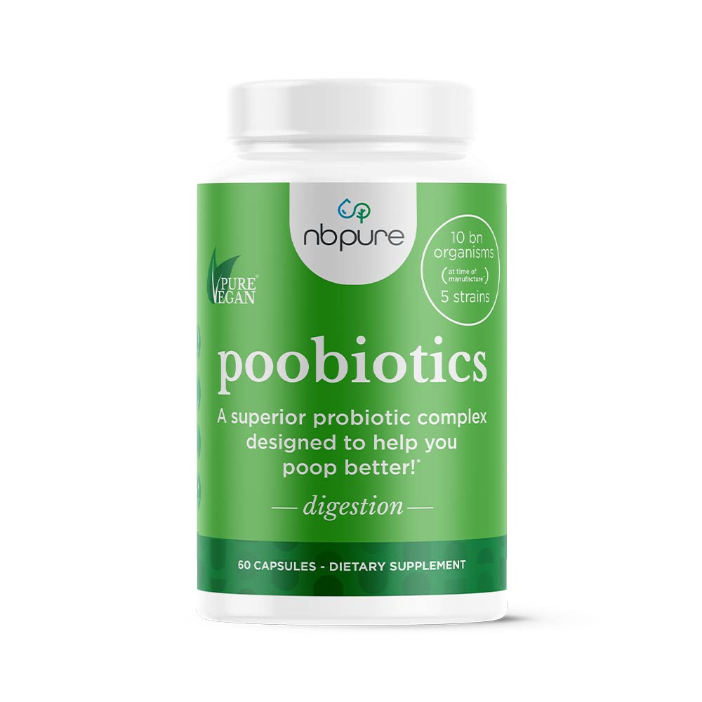 nbpure Poobiotics regularity bottle helps support steady digestion and routine daily bowel movements.