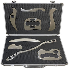 NCCYOOT Gua Sha Set in stainless steel offers a durable, smooth surface for massage.