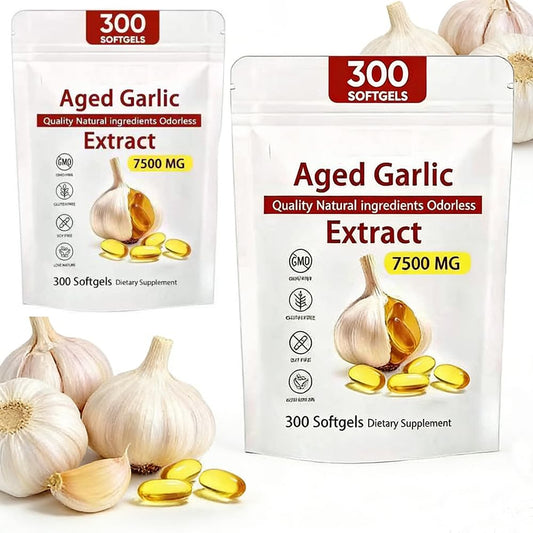 Nchampionba aged garlic softgel bottle supports daily wellness with odorless convenience.