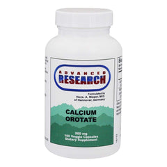 NCI Advanced Research calcium orotate capsules bottle front view for daily supplement routine