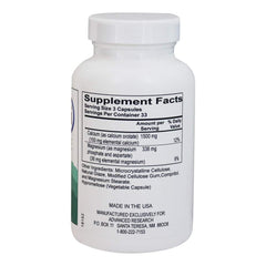 NCI Advanced Research calcium orotate label noting USA-made quality and formula