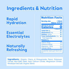 Nectar hydration sachets close-up showing real Organic Fruit flavor