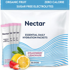 Nectar Hydration Packets box on the counter for daily refreshment
