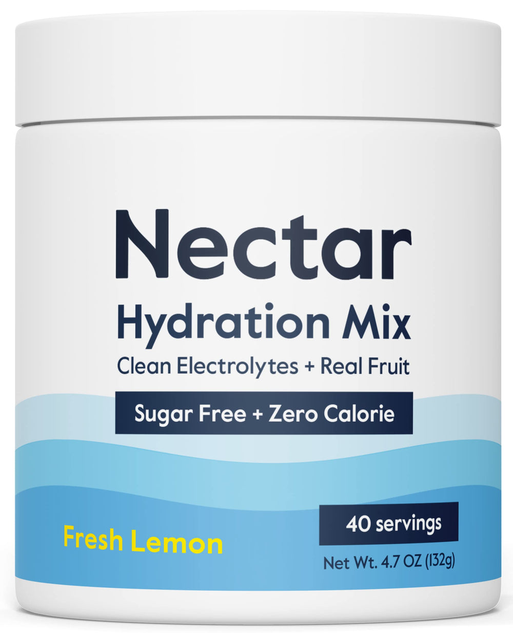 Nectar sugar free electrolytes powder tub lemon for daily hydration