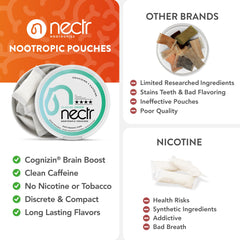 Multiple pouches ready to energize focus without sugar or nicotine