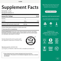 Needed CoQ10 200mg softgel pour shows easy daily dosing.