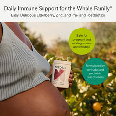 Needed Immune Support powder dissolving in water shows quick, tasty daily intake