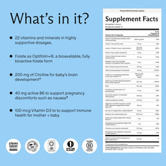 Needed Prenatal Multivitamin capsules close-up highlighting essential nutrients for expectant mothers.