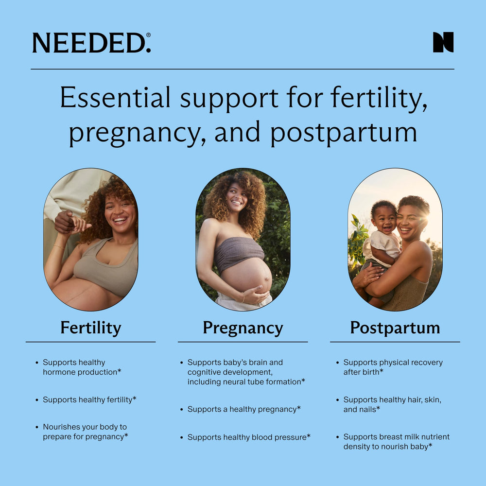 Needed Prenatal citrus scent insert offers a pleasant daily ritual.