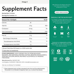 Needed Prenatal Omega-3 label highlights 1000 mg DHA and EPA per serving.