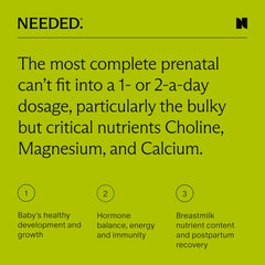 Needed Prenatal US facility badge implies certified production standards.