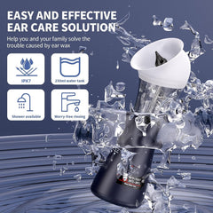 NEGAHU IPX7 waterproof ear cleaner blue shown under water for easy maintenance