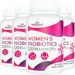 Negima menopause bottle front view highlights 120B CFU probiotic formula for menopause support