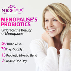 Negima bottle on nightstand suggesting night-time menopause relief consideration