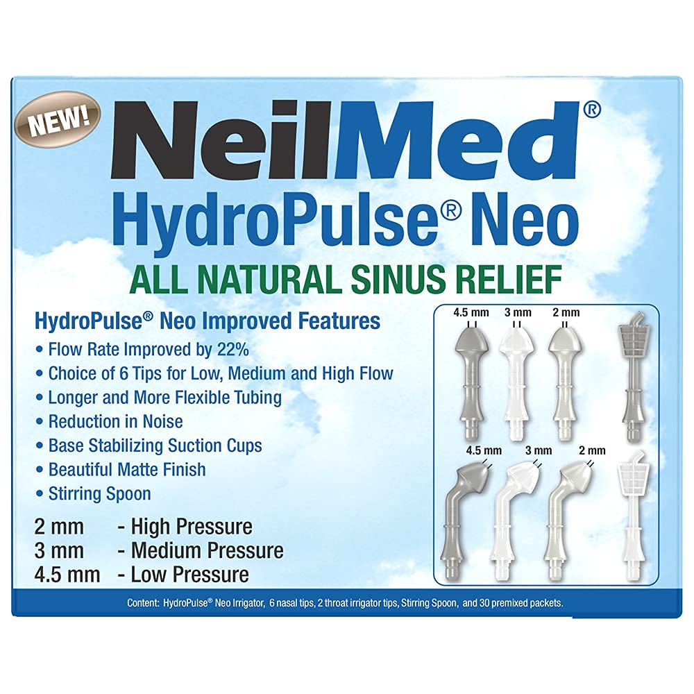NeilMed HydroPulse Neo stirring spoon for even packet mixing