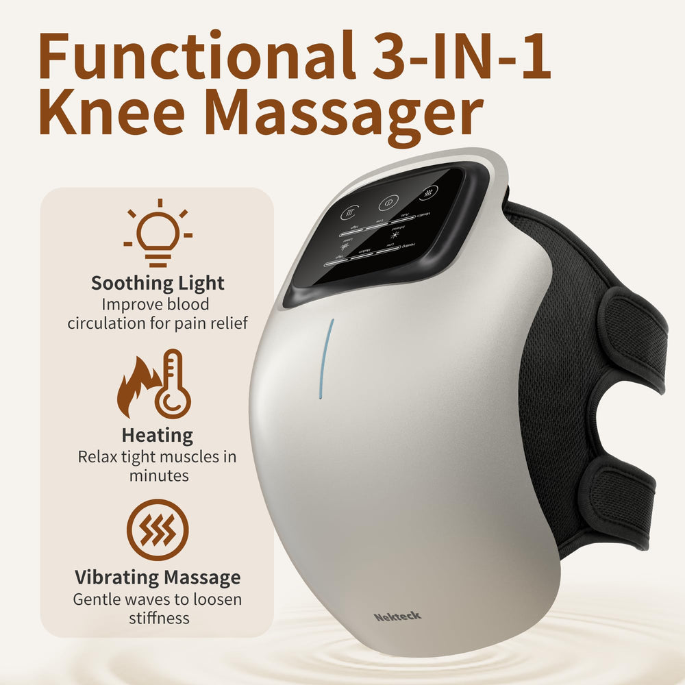 Nekteck knee massager cordless design for travel and home