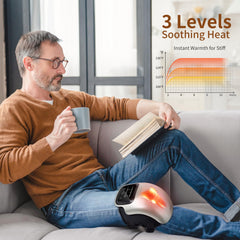 Nekteck knee massager shows soft LED lights for calming glow