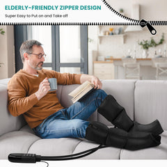 Upgraded zipper design on Nekteck leg massager for easy on/off