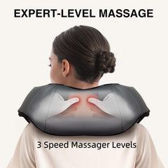 Nekteck Shiatsu Neck Massager adjustable speed lets you tailor intensity for comfort.
