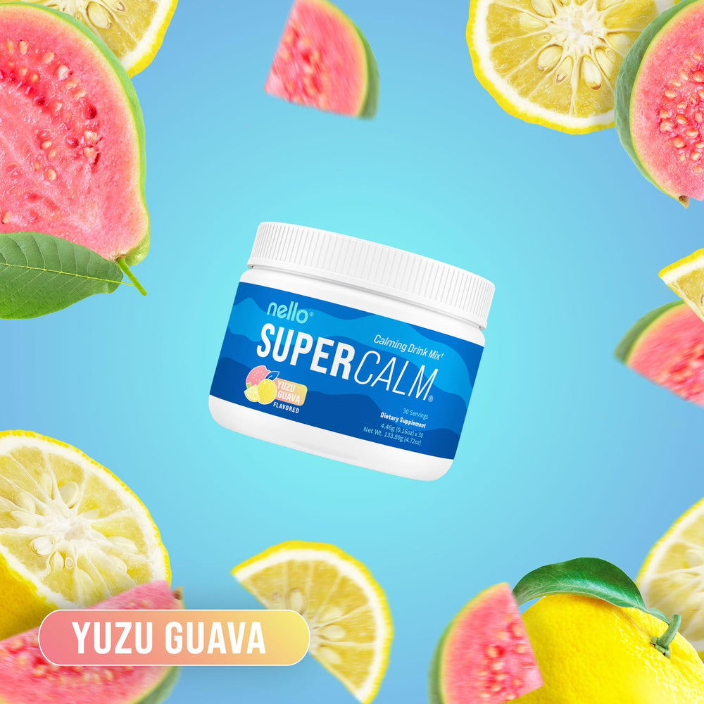 Nello SuperCalm blue coconut canister for convenient daily calm