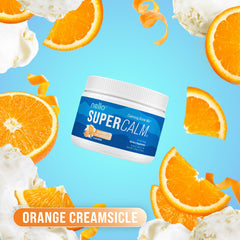 Nello Supercalm powder scoop showing easy mixing for on-the-go relaxation