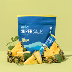 Prepared pineapple mint drink in glass with refreshing aroma.