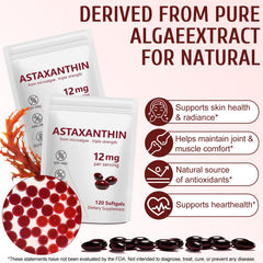 NenMaoKeNu astaxanthin label detail — premium natural sourcing from microalgae.