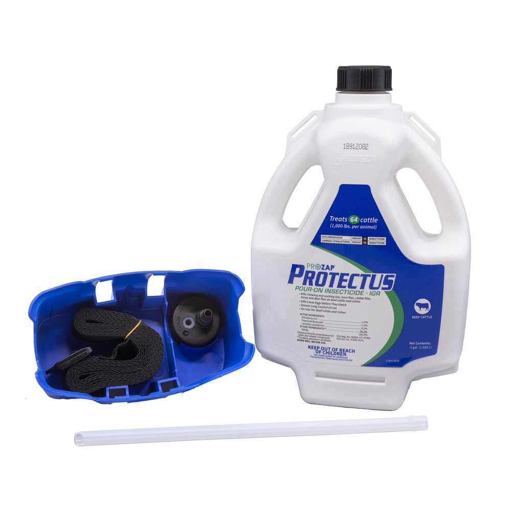Neogen Prozap Protectus 0.5-gallon container ready to apply on beef cattle.