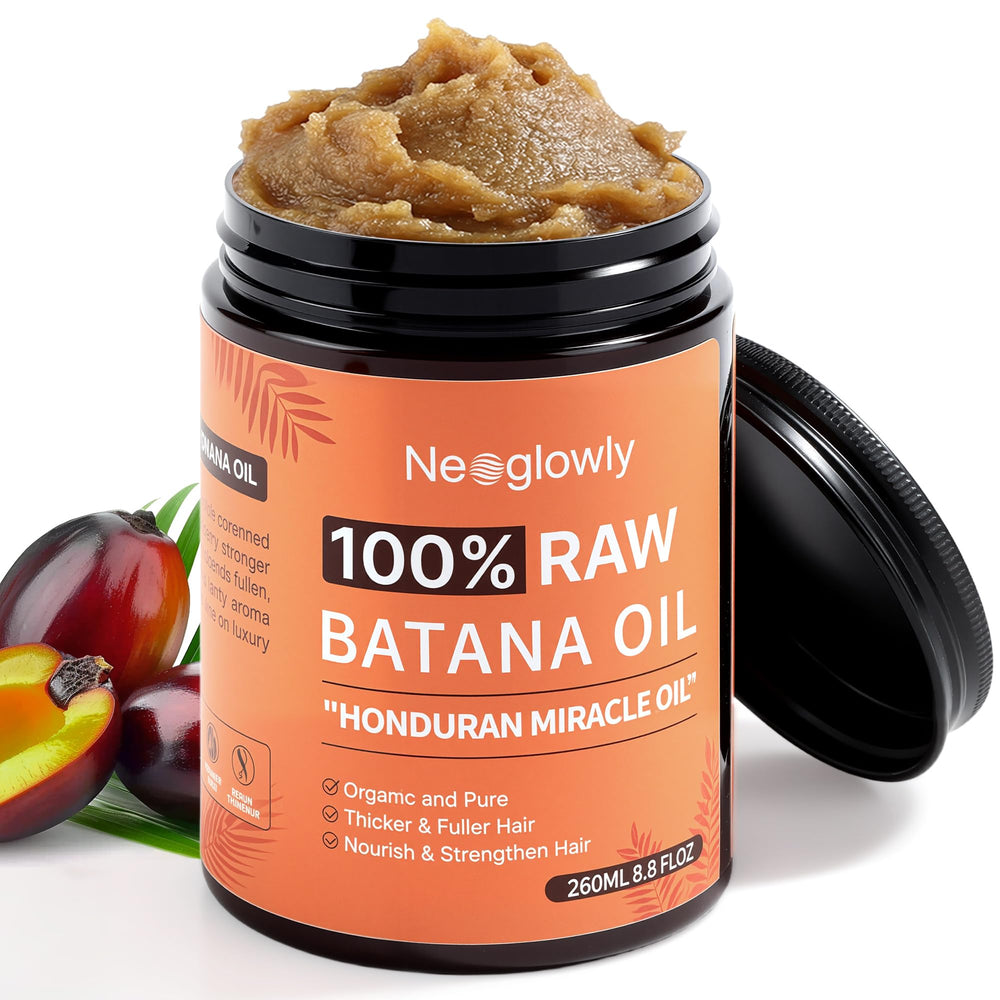 Neoglowly Batana Oil bottle shown for pure scalp nourishment and care