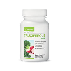 NeoLife Cruciferous Plus bottle front showing the green blend for daily wellness.