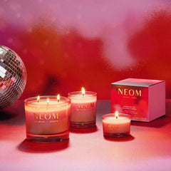 NEOM Sparkling Joy wick-trim tip visual to support even burning.