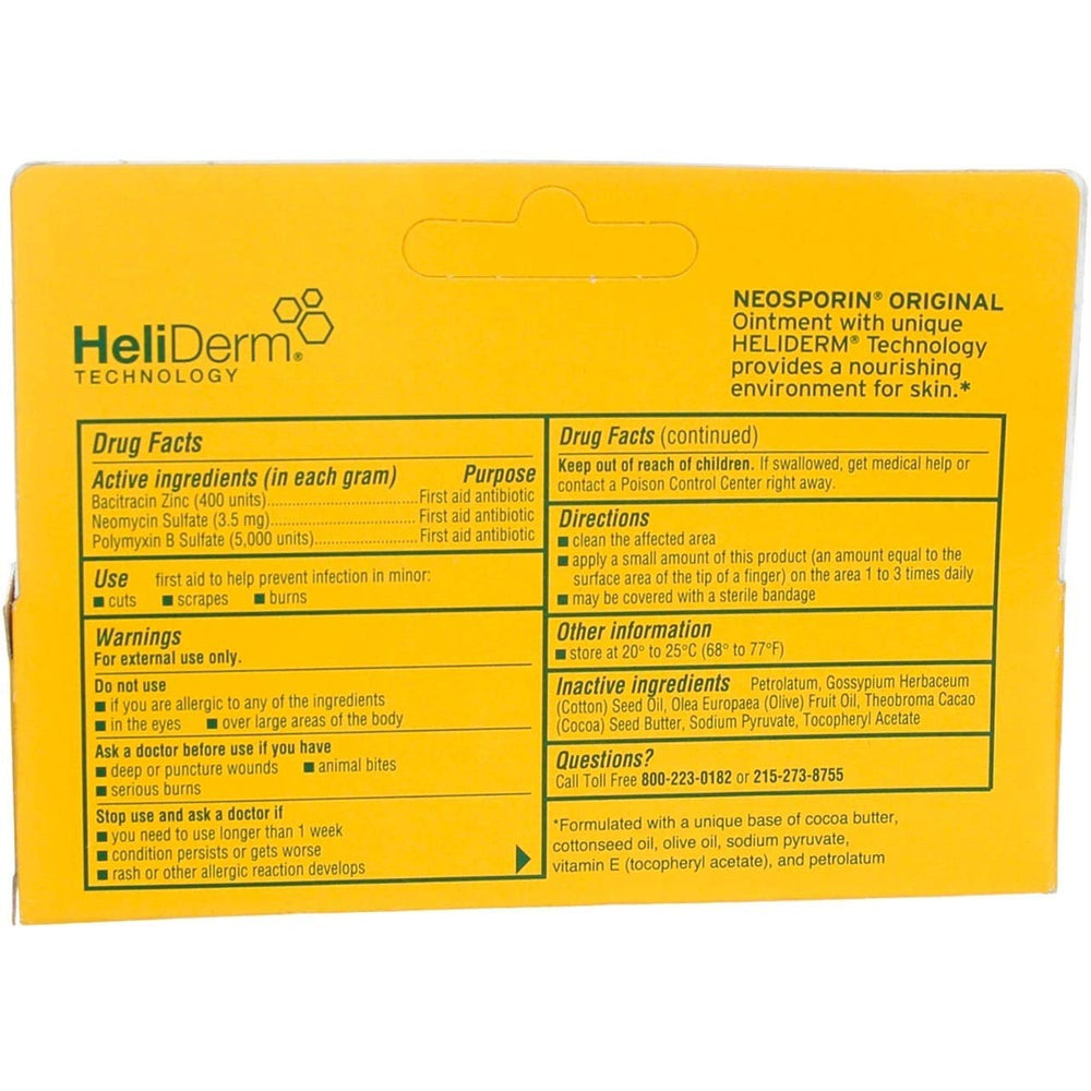 Close-up of Neosporin Original Ointment with bacitracin zinc ingredient